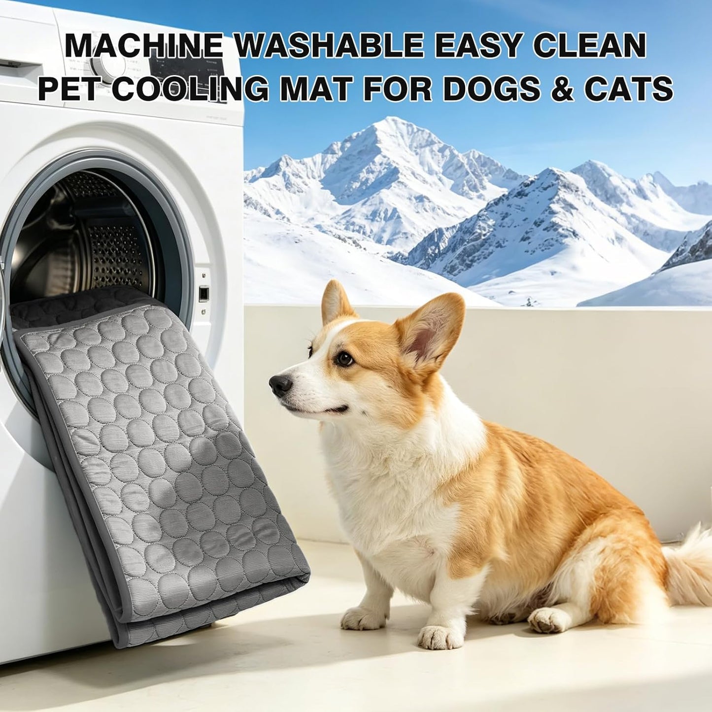 Pet Cooling Mat, X-Large, 3-4 Degree Cooler, No Water or Electricity Needed, Portable and Foldable, Safe for Dogs and Cats, Non-Irritating, Easy to Use, 3 Years Warranty