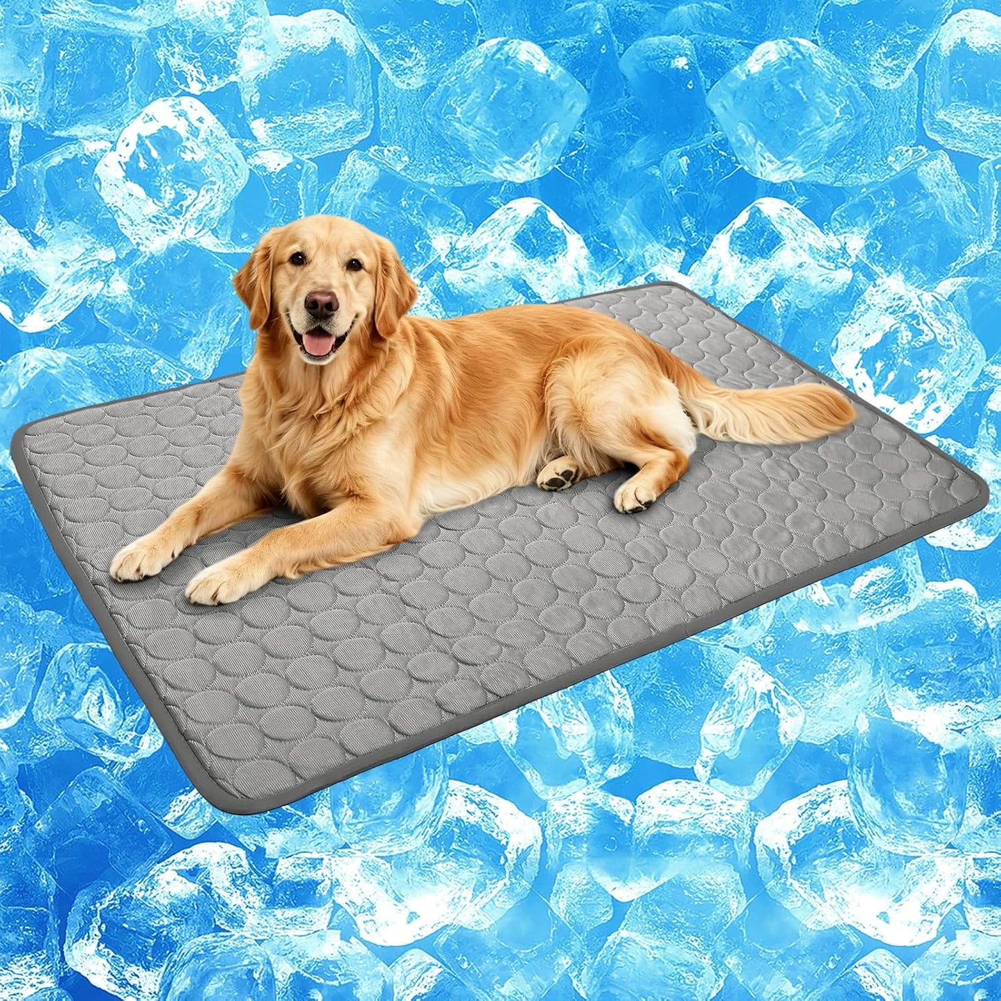 Pet Cooling Mat, X-Large, 3-4 Degree Cooler, No Water or Electricity Needed, Portable and Foldable, Safe for Dogs and Cats, Non-Irritating, Easy to Use, 3 Years Warranty