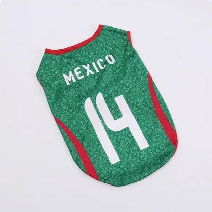 Pet Soccer Jersey for Small Medium Dogs Cats, Cute Game Day Pet Shirt Outfit Fashionable Sports Clothing