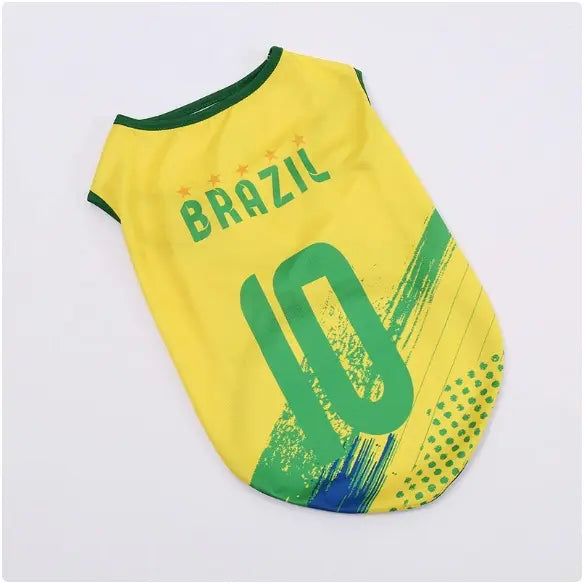 Pet Soccer Jersey for Small Medium Dogs Cats, Cute Game Day Pet Shirt Outfit Fashionable Sports Clothing
