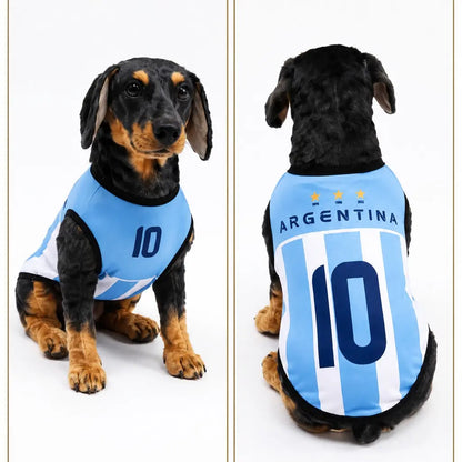 Pet Soccer Jersey for Small Medium Dogs Cats, Cute Game Day Pet Shirt Outfit Fashionable Sports Clothing